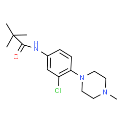 ChemSpider 2D Image | N-[3-Chloro-4-(4-methyl-1-piperazinyl)phenyl]-2,2-dimethylpropanamide | C16H24ClN3O