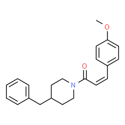 ChemSpider 2D Image | (2Z)-1-(4-Benzyl-1-piperidinyl)-3-(4-methoxyphenyl)-2-propen-1-one | C22H25NO2