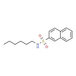 ChemSpider 2D Image | N-Hexyl-2-naphthalenesulfonamide | C16H21NO2S