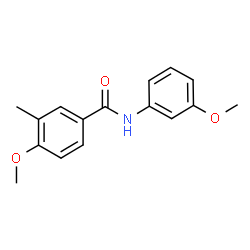 ChemSpider 2D Image | 4-Methoxy-N-(3-methoxyphenyl)-3-methylbenzamide | C16H17NO3
