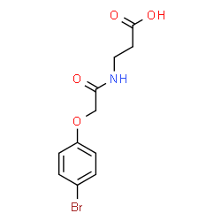 ChemSpider 2D Image | N-[(4-Bromophenoxy)acetyl]-beta-alanine | C11H12BrNO4