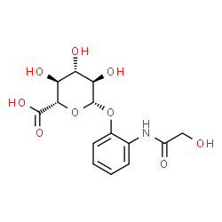 ChemSpider 2D Image | 2-(Glycoloylamino)phenyl beta-D-glucopyranosiduronic acid | C14H17NO9