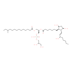 ChemSpider 2D Image | (17R,23S)-20,23,24-Trihydroxy-3-methyl-20-oxido-14-oxo-15,19,21-trioxa-20lambda~5~-phosphatetracosan-17-yl (9alpha,11alpha,13E,15S)-9,11,15-trihydroxyprost-13-en-1-oate | C41H77O13P