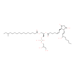 ChemSpider 2D Image | (19R,25S)-22,25,26-Trihydroxy-3-methyl-22-oxido-16-oxo-17,21,23-trioxa-22lambda~5~-phosphahexacosan-19-yl (5Z,11alpha,13E,15S)-11,15-dihydroxy-9-oxoprosta-5,13-dien-1-oate | C43H77O13P