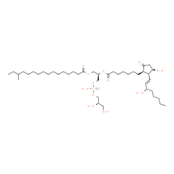 ChemSpider 2D Image | (19R,25S)-22,25,26-Trihydroxy-3-methyl-22-oxido-16-oxo-17,21,23-trioxa-22lambda~5~-phosphahexacosan-19-yl (11alpha,13E,15S)-11,15-dihydroxy-9-oxoprost-13-en-1-oate | C43H79O13P