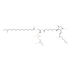 ChemSpider 2D Image | (19R,25S)-22,25,26-Trihydroxy-3-methyl-22-oxido-16-oxo-17,21,23-trioxa-22lambda~5~-phosphahexacosan-19-yl (9alpha,11alpha,13E,15S)-9,11,15-trihydroxyprost-13-en-1-oate | C43H81O13P