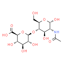 ChemSpider 2D Image | 2-Acetamido-2-deoxy-4-O-beta-D-glucopyranuronosyl-alpha-D-glucopyranose | C14H23NO12