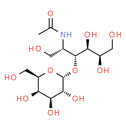 ChemSpider 2D Image | 2-Acetamido-2-deoxy-3-O-alpha-D-galactopyranosyl-D-galactitol | C14H27NO11