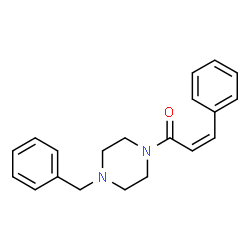 ChemSpider 2D Image | (2Z)-1-(4-Benzyl-1-piperazinyl)-3-phenyl-2-propen-1-one | C20H22N2O