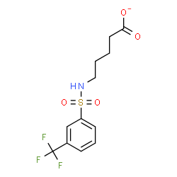ChemSpider 2D Image | 5-({[3-(Trifluoromethyl)phenyl]sulfonyl}amino)pentanoate | C12H13F3NO4S