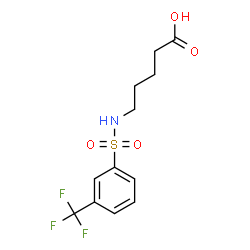 ChemSpider 2D Image | 5-({[3-(Trifluoromethyl)phenyl]sulfonyl}amino)pentanoic acid | C12H14F3NO4S