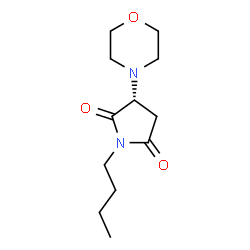 ChemSpider 2D Image | (3R)-1-Butyl-3-(4-morpholinyl)-2,5-pyrrolidinedione | C12H20N2O3