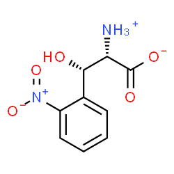 ChemSpider 2D Image | (2S,3S)-2-Ammonio-3-hydroxy-3-(2-nitrophenyl)propanoate | C9H10N2O5