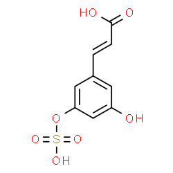 ChemSpider 2D Image | (2E)-3-[3-Hydroxy-5-(sulfooxy)phenyl]acrylic acid | C9H8O7S