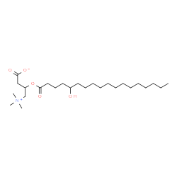 ChemSpider 2D Image | 3-[(5-Hydroxyoctadecanoyl)oxy]-4-(trimethylammonio)butanoate | C25H49NO5