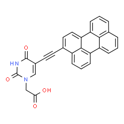 ChemSpider 2D Image | [2,4-Dioxo-5-(3-perylenylethynyl)-3,4-dihydro-1(2H)-pyrimidinyl]acetic acid | C28H16N2O4