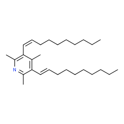 ChemSpider 2D Image | 3-[(1E)-1-Decen-1-yl]-5-[(1Z)-1-decen-1-yl]-2,4,6-trimethylpyridine | C28H47N