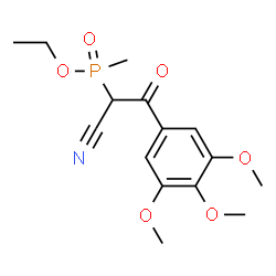 ChemSpider 2D Image | Ethyl [1-cyano-2-oxo-2-(3,4,5-trimethoxyphenyl)ethyl]methylphosphinate | C15H20NO6P
