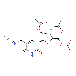 ChemSpider 2D Image | 2',3',5'-Tri-O-acetyl-5-(azidomethyl)uridine | C16H19N5O9