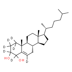 ChemSpider 2D Image | (1,1,2,2,3,4,6-~2~H_7_)Cholest-5-ene-3,4-diol | C27H39D7O2