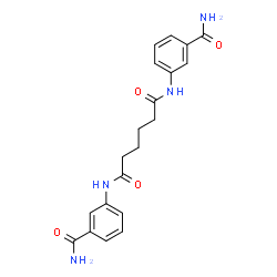 ChemSpider 2D Image | N,N'-Bis(3-carbamoylphenyl)hexanediamide | C20H22N4O4
