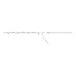 ChemSpider 2D Image | (15E)-25-Amino-22-hydroxy-22-oxido-17,21,23-trioxa-22lambda~5~-phosphapentacos-15-en-19-yl (4E,7E,10E,13E,16E,19E)-4,7,10,13,16,19-docosahexaenoate | C43H74NO7P