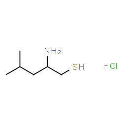 ChemSpider 2D Image | 2-Amino-4-methyl-1-pentanethiol hydrochloride (1:1) | C6H16ClNS