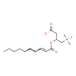 ChemSpider 2D Image | 3-[(2E,4E)-2,4-Decadienoyloxy]-4-(trimethylammonio)butanoate | C17H29NO4