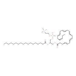ChemSpider 2D Image | 3-[(4E,7E,10E,13E,16E,19Z)-4,7,10,13,16,19-Docosahexaenoyloxy]-2-(stearoyloxy)propyl 2-(trimethylammonio)ethyl phosphate | C48H84NO8P