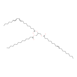 ChemSpider 2D Image | 1-[(9E)-9-Octadecenoyloxy]-3-(tetradecanoyloxy)-2-propanyl (9E,12E)-9,12-octadecadienoate | C53H96O6