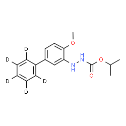 ChemSpider 2D Image | Isopropyl 2-[4-methoxy(2',3',4',5',6'-~2~H_5_)-3-biphenylyl]hydrazinecarboxylate | C17H15D5N2O3