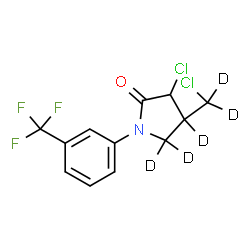 ChemSpider 2D Image | 3-Chloro-4-[chloro(~2~H_2_)methyl]-1-[3-(trifluoromethyl)phenyl]-2-(4,5,5-~2~H_3_)pyrrolidinone | C12H5D5Cl2F3NO