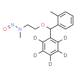ChemSpider 2D Image | N-Methyl-2-{(2-methylphenyl)[(~2~H_5_)phenyl]methoxy}-N-nitrosoethanamine | C17H15D5N2O2