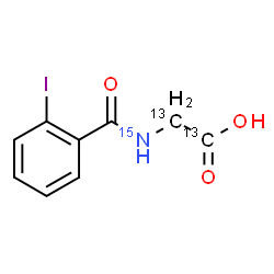 ChemSpider 2D Image | N-(2-Iodobenzoyl)(~13~C_2_,~15~N)glycine | C713C2H8I15NO3