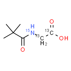 ChemSpider 2D Image | N-(2,2-Dimethylpropanoyl)(~13~C_2_,~15~N)glycine | C513C2H1315NO3