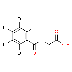 ChemSpider 2D Image | N-{[2-Iodo(~2~H_4_)phenyl]carbonyl}glycine | C9H4D4INO3