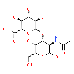 ChemSpider 2D Image | (4xi)-2-Acetamido-2-deoxy-3-O-beta-D-glucopyranuronosyl-D-xylo-hexopyranose | C14H23NO12