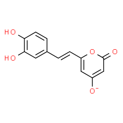 ChemSpider 2D Image | 6-[(E)-2-(3,4-Dihydroxyphenyl)vinyl]-2-oxo-2H-pyran-4-olate | C13H9O5