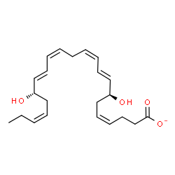 ChemSpider 2D Image | (4Z,7S,8E,10Z,13Z,15E,17S,19Z)-7,17-Dihydroxy-4,8,10,13,15,19-docosahexaenoate | C22H31O4