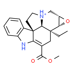 ChemSpider 2D Image | (5alpha,6alpha,7alpha,12beta,19alpha)-3-(Methoxycarbonyl)-2,3-didehydro-6,7-epoxyaspidospermidin-9-ium | C21H25N2O3