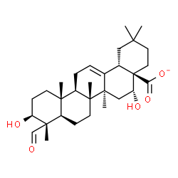 ChemSpider 2D Image | (3beta,16alpha)-3,16-Dihydroxy-23-oxoolean-12-en-28-oate | C30H45O5