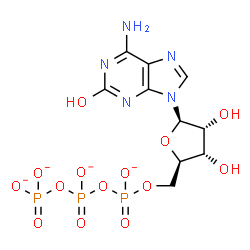 ChemSpider 2D Image | 2-Hydroxy-5'-O-({[(phosphonatooxy)phosphinato]oxy}phosphinato)adenosine | C10H12N5O14P3