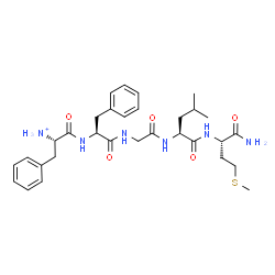 ChemSpider 2D Image | N-[(2S)-2-Ammonio-3-phenylpropanoyl]-L-phenylalanylglycyl-L-leucyl-L-methioninamide | C31H45N6O5S