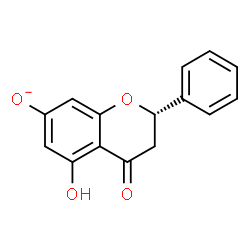 ChemSpider 2D Image | (2S)-5-Hydroxy-4-oxo-2-phenyl-7-chromanolate | C15H11O4