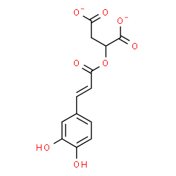 ChemSpider 2D Image | 2-{[(2E)-3-(3,4-Dihydroxyphenyl)-2-propenoyl]oxy}succinate | C13H10O8