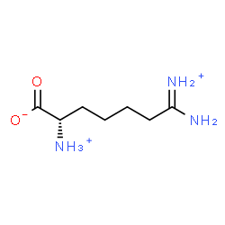 ChemSpider 2D Image | (2S)-7-Amino-2-ammonio-7-iminioheptanoate | C7H16N3O2