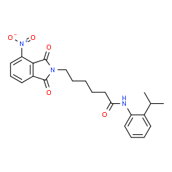 ChemSpider 2D Image | N-(2-Isopropylphenyl)-6-(4-nitro-1,3-dioxo-1,3-dihydro-2H-isoindol-2-yl)hexanamide | C23H25N3O5