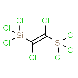 ChemSpider 2D Image | [(E)-1,2-Dichloro-1,2-ethenediyl]bis(trichlorosilane) | C2Cl8Si2