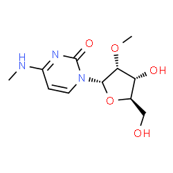 ChemSpider 2D Image | 4-(Methylamino)-1-(2-O-methyl-alpha-D-ribofuranosyl)-2(1H)-pyrimidinone | C11H17N3O5