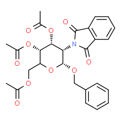 ChemSpider 2D Image | Benzyl (5xi)-3,4,6-tri-O-acetyl-2-deoxy-2-(1,3-dioxo-1,3-dihydro-2H-isoindol-2-yl)-alpha-L-ribo-hexopyranoside | C27H27NO10